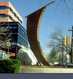 Artery Sunwork 1993 Granite, bronze and stainless, 16'h x8'w x6'd